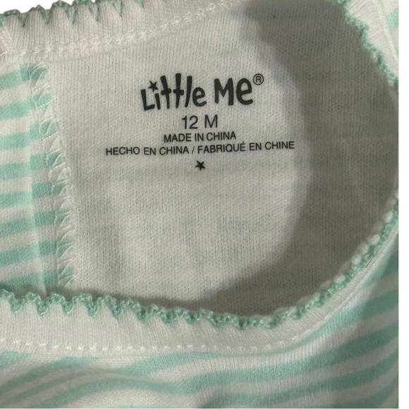 Little Me NWT Mint Floral Bubble Dress & Hat Baby Girl 12M - Picture 8 of 11